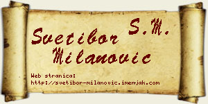 Svetibor Milanović vizit kartica